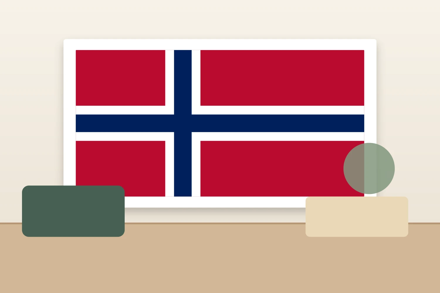 Norsk flagg som veggdekor